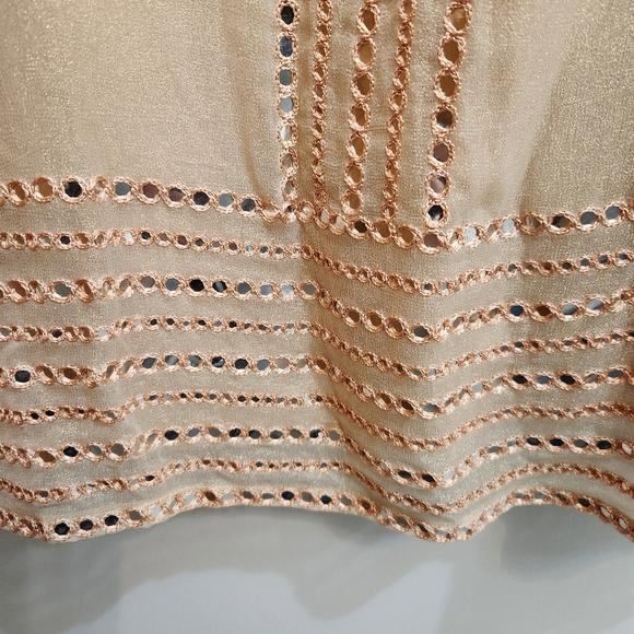 Anthropologie Rehane Mirror Trim Tunic Dress, Size Petite Large - Picture 7 of 9